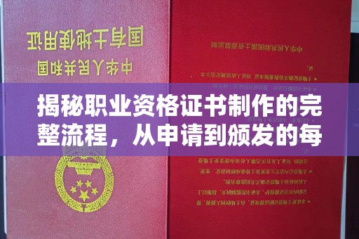 田尾揭秘职业资格证书制作的完整流程，从申请到颁发的每一步