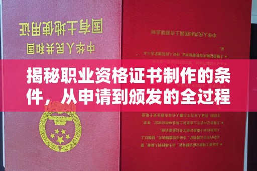 田尾揭秘职业资格证书制作的条件，从申请到颁发的全过程